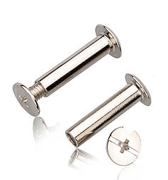 20 мм болти метал. серебро уп./100 шт.