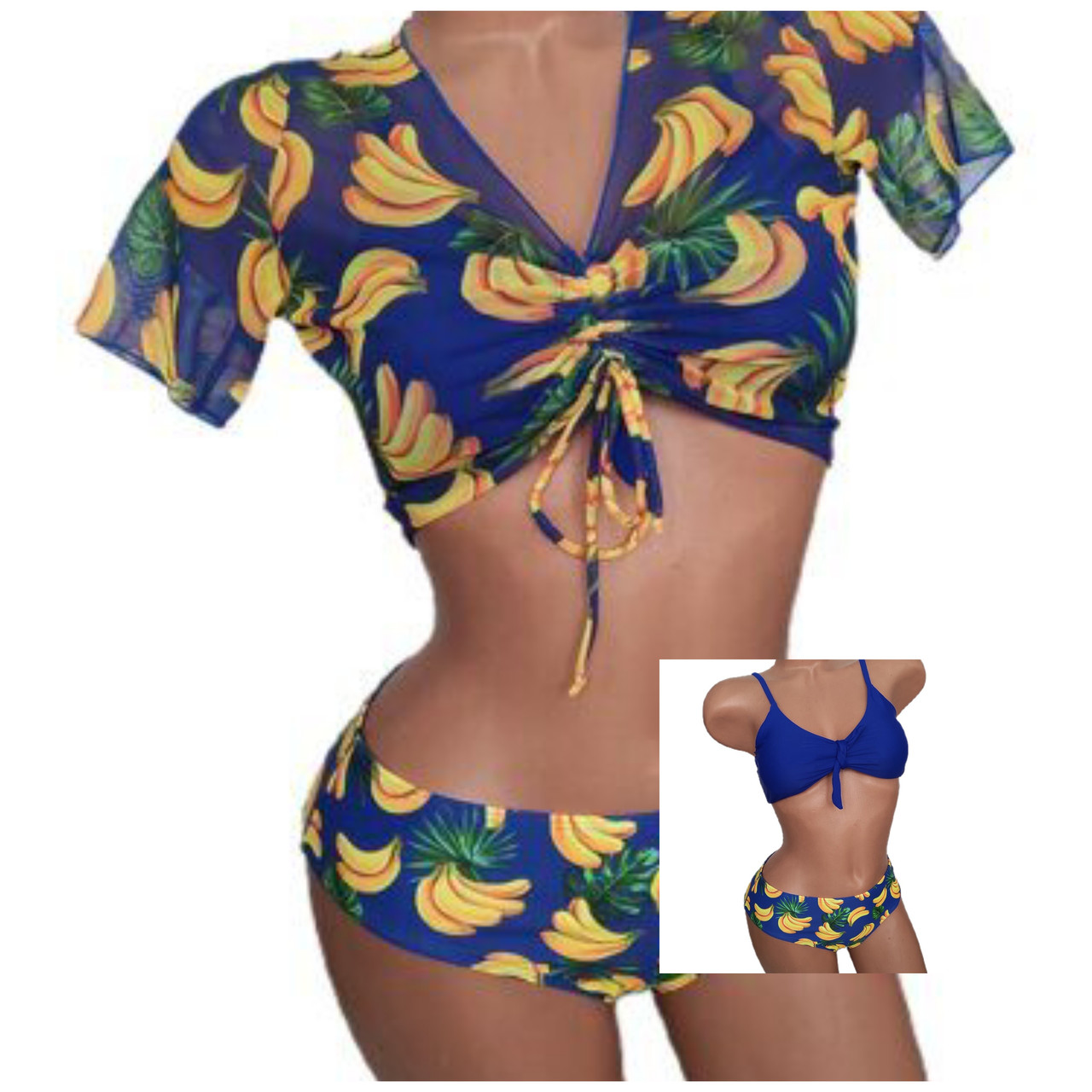 Купальник с туникой 2217 Z.Five электрик(В НАЛИЧИИ ТОЛЬКО 32 34 36 38 40 УКР р-ры)