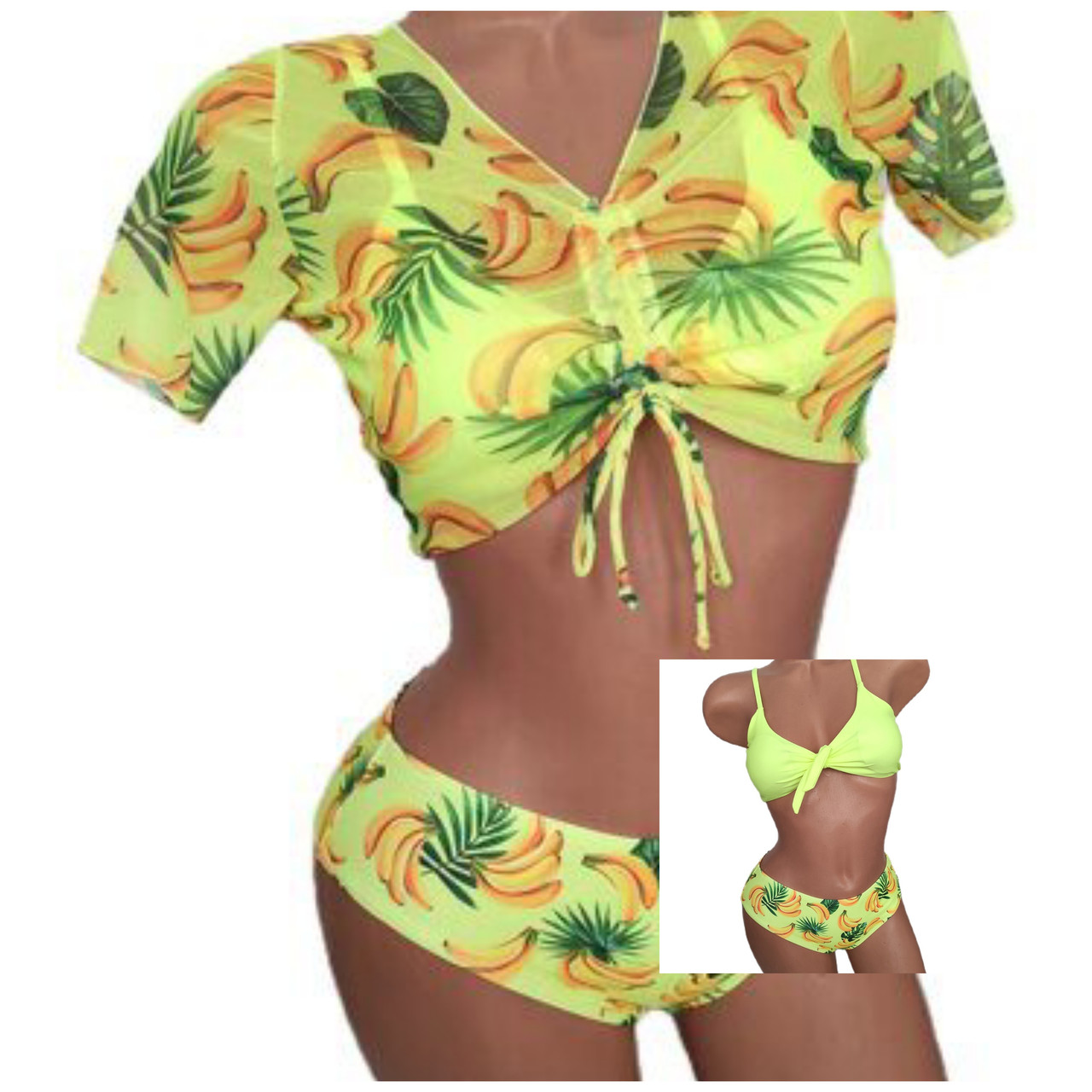 Купальник с туникой 2217 Z.Five лимон(В НАЛИЧИИ ТОЛЬКО 32 34 36 38 40 УКР р-ры)