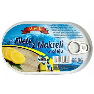 Філе макрелі (скумбрії) MK в рослинній олії, 170 г, Польща, з/б, з вітаміном Омега 3