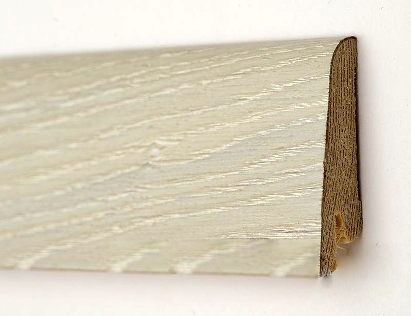 Плінтус дерев'яний Rustique Дуб Льодовий 60х19мм KLR60-04, фото 1