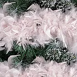 Гірлянда шарф-боа із натурального пір'я Springos 300 см святкова новорічна Рожевий, фото 5
