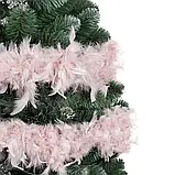 Гірлянда шарф-боа із натурального пір'я Springos 300 см святкова новорічна Рожевий, фото 6