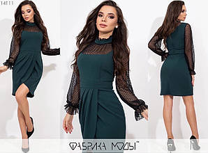 Вечірня сукня зміцнює дайвінг і флок на сітці нарядна сукня