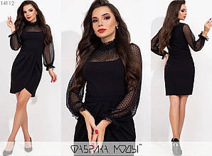 Вечірня сукня зміцнює дайвінг і флок на сітці