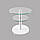 Стекляний стіл круглий Commus Bravo Light425 K clear-white-wtm60, фото 3