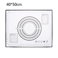 Силиконовый коврик армированный 50Х40 Черный