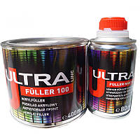 Грунт акриловый NOVOL 5+1 Ultra Line Fuller100, 0,40л белый + отвердитель Line Fuller 100 0,08л (арт.