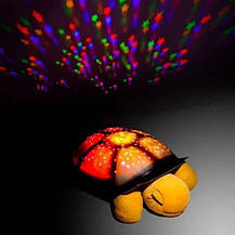 Нічник проєктор зоряного неба черепаха Turtle Night Sky Коричневий, фото 4
