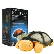 Нічник проєктор зоряного неба черепаха Turtle Night Sky Коричневий, фото 5