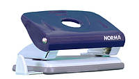 Діркопробивач Norma металевий з лінійкою 8см 10арк синій