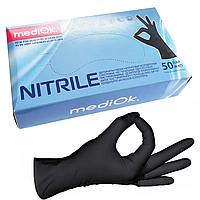 Перчатки нитриловые, черные MediOk Nitrile L