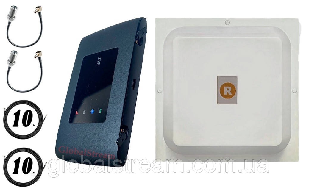 Полный Комплект 4G/LTE/3G WiFi Роутер ZTE MF920u + MiMo Антенной 2×17 ...