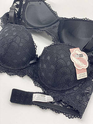 Бюстгальтери мереживні HANA чорний чашка A 2584
