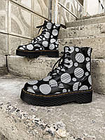 Ботинки женские черные демисезонные Dr.Martens Jadon Polka Black (07220) 38