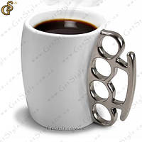 Чашка для спортсмена з кастетом - "Fighter Сір"