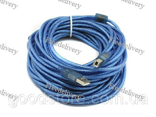 Кабель USB AM-BM 10м, Шнур для Принтера, Сканера — Купить Недорого на ...