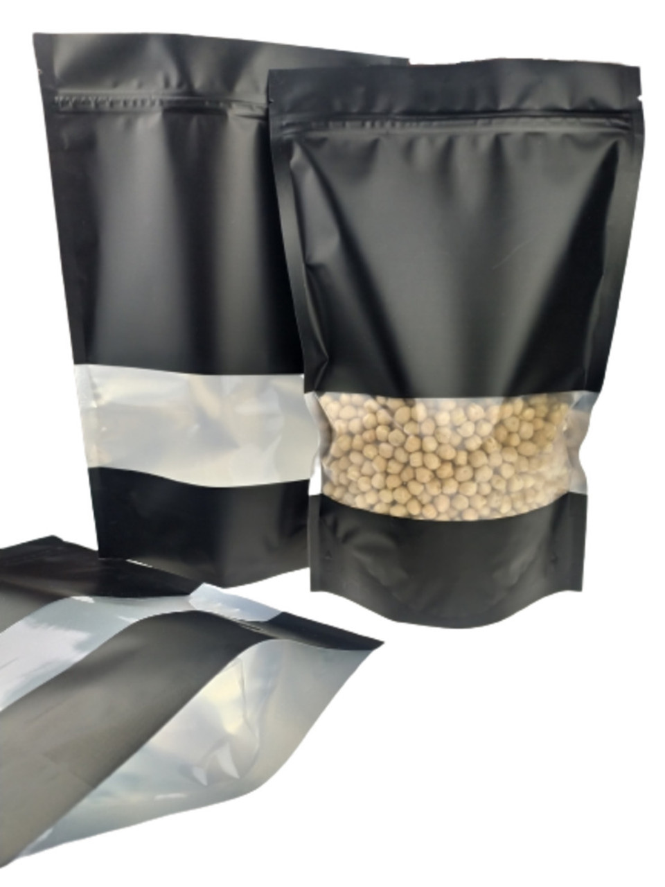 Дой-Пак 130x200 (150г) ЧОРНИЙ + вікно, zip-замок