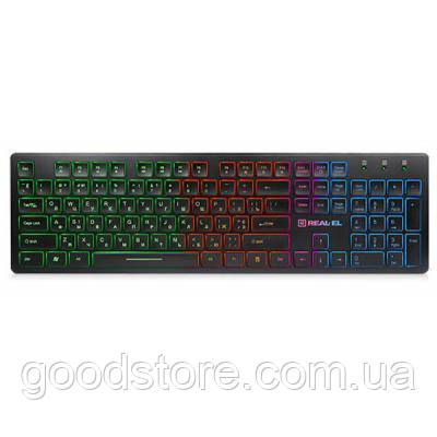 Клавіатура REAL-EL 7070 Comfort Backlit, black