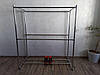 Стійка 150*110*60 для одягу подвійна, вішалка для речей з поличкою для взуття С18(м), фото 4