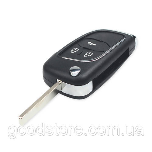 Викидний ключ, корпус під чип, 3 кн DKT0269, Opel Corsa E, HU100, NEW