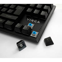 Клавіатура Vinga KBGM-110 87 key LED Blue Switch USB Black (KBGM-110 Black), фото 7