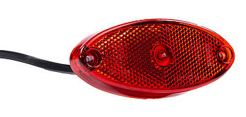 Ліхтар габаритний Fristom червоний зі світлоповертачем та дротом FT-061 C LED, фото 1
