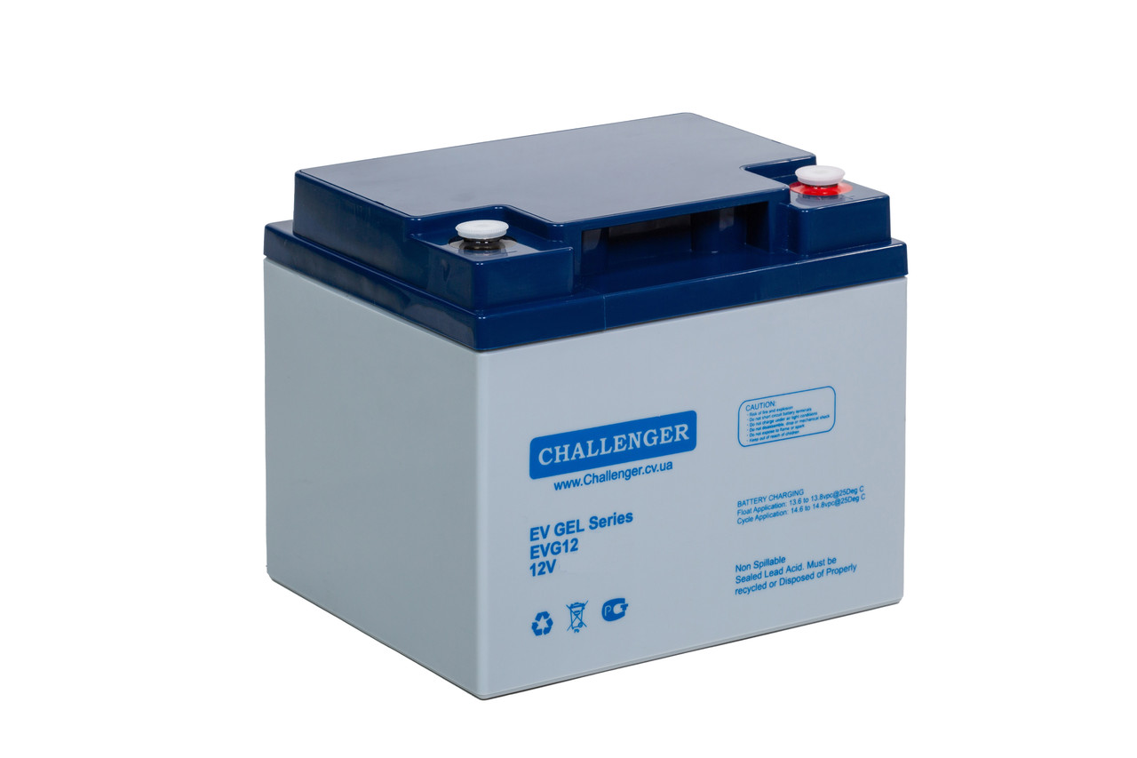 Тягова акумуляторна батарея Challenger EVG-12-60 Gel, 12 V 60 Ah, під клему F11(M6), (50 х 160 х 180), Q1, фото 1