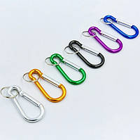 Брелок на ключі карабін метал S-2571 Набір 12шт (Мікс)