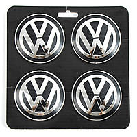 Ковпачок  на титани "VW" (52/56м) чорн/хром. пластиковий логотип "6CD601171 Germany"  (1шт)