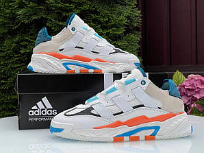 Кросівки жіночі-підліткові Adidas Niteball White Blue Orange