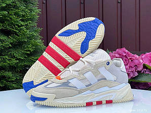 Кросівки жіночі-підліткові Adidas Niteball Beige Blue Red