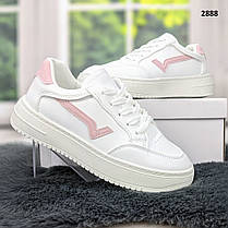 Кросівки жіночі білі із рожевими вставками демісезонні Swin Shoes, фото 4