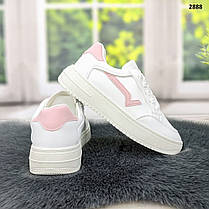 Кросівки жіночі білі із рожевими вставками демісезонні Swin Shoes, фото 5