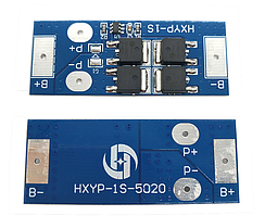 BMS контроллер, плата защиты 1S LiFePo4 3.7V 16A (HXYP-1S-5020)