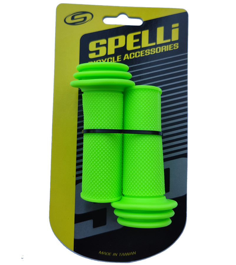 Грипси на дитячий велосипед Spelli SBG-688, довжина 90 мм, зелений