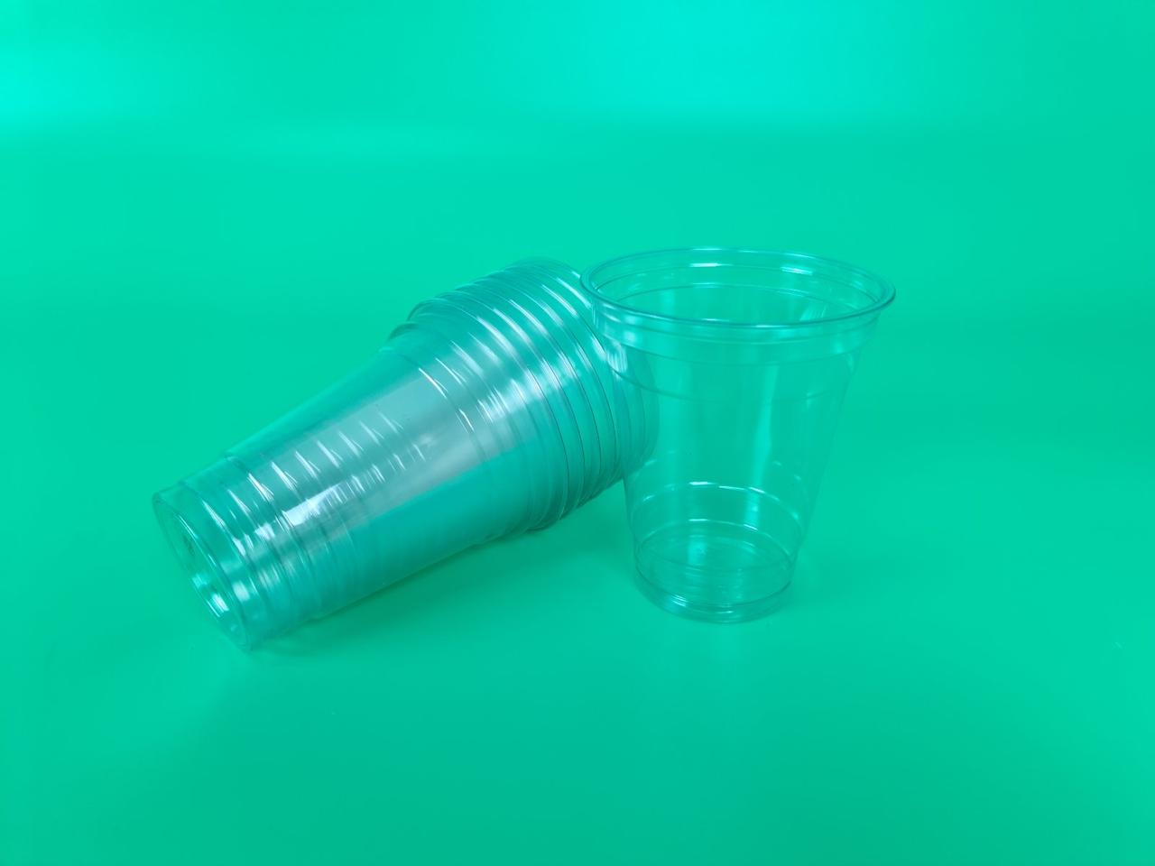 Стакан одноразовий РЕТ щільний, прозорий, 350 мл NEW (50 шт.), фото 1