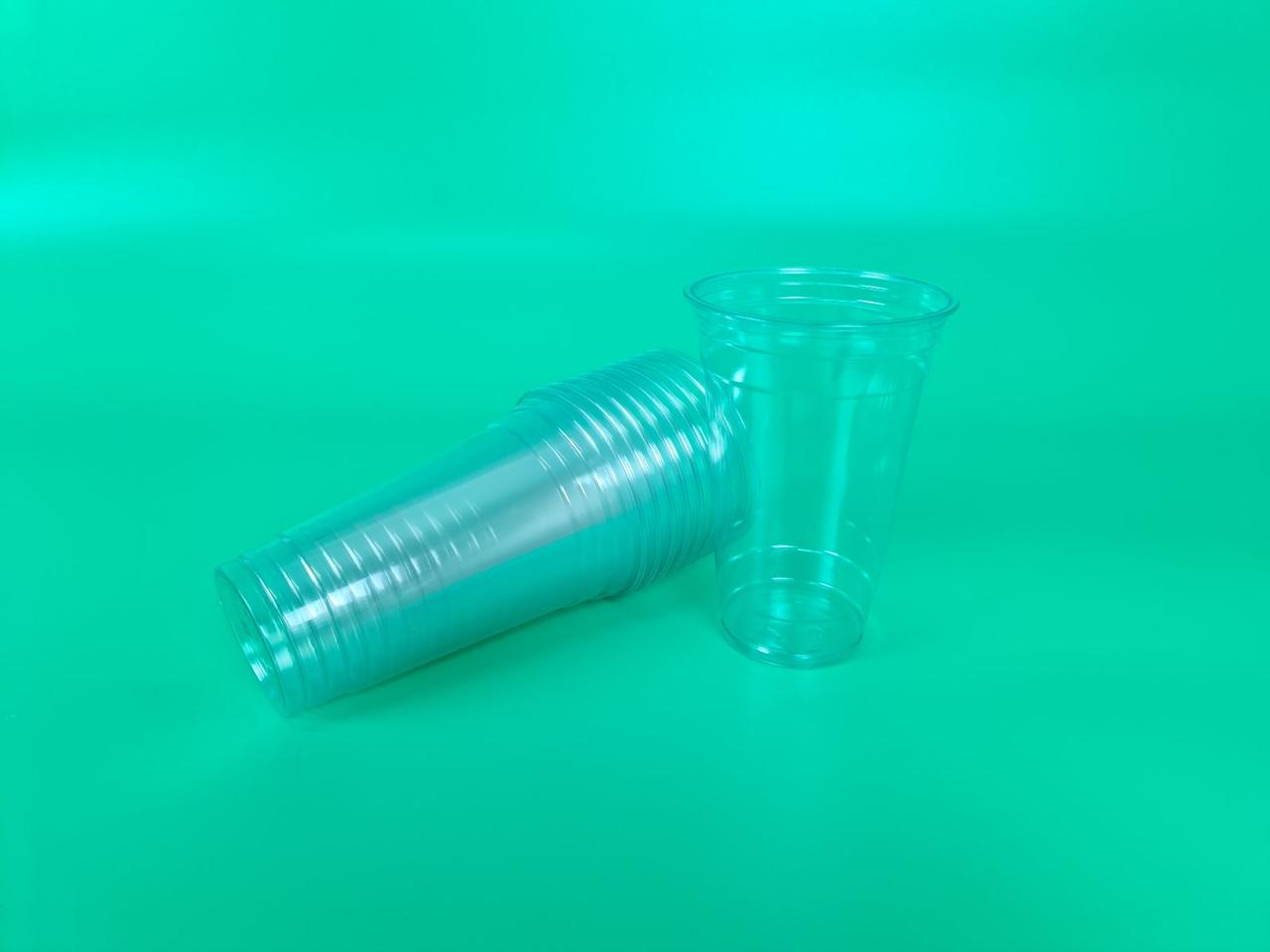 Склянка одноразова PЕТ щільна, прозора, 500 мл NEW (50 шт.), фото 1