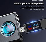 USB-тестер для вимірювання ємності, струму, часу 4-30 V 6.5 A (KWS-V30) 6 in 1, фото 3