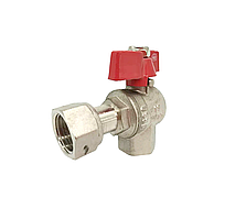 Кран кульовий латунний 1/2" з накидною гайкою, кутовий, ТМ "ORSO"