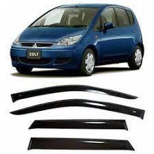 Дефлектори вікон Mitsubishi Colt хечбек 2004-2012 (скотч) ACRYL-AUTO