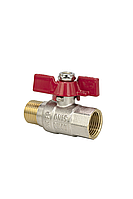 Кран кульовий латунний 1" вн, метелик, ТМ "ORSO"