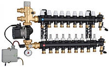 Колектор у шафі із змішувальною групою та насосом Caleffi UPS 3/4" Нx9x3/4" Н (1825I5)