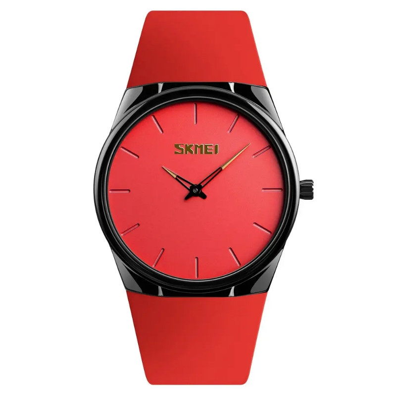 Класичний кварцовий годинник Skmei 1601S червоний