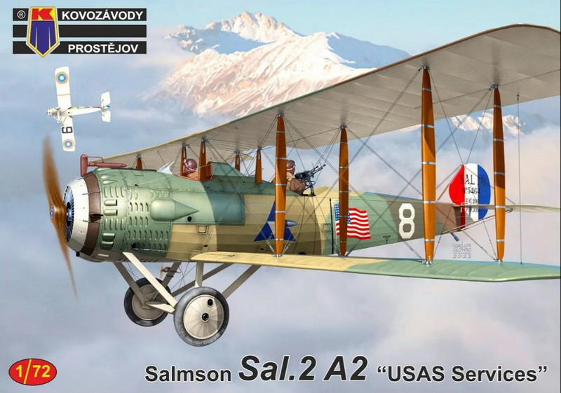 Пластикова модель 1/72 Kovozavody Prostejov 0327 француський літак біплан Salmson Sal.2A2 „USAS Services“
