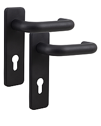 Ручки на протипожежні двері SANTOS 1919-SQUARE BLACK 72мм