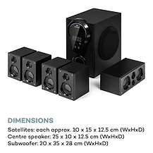 Активна акустична система Auna Areal 525 DG 5.1 Surround System, Німеччина, фото 2