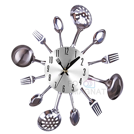 Металеві настінні годинники "Ложки та Виделки"
