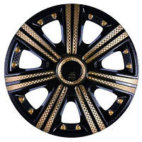 Колпаки на колеса R14 SUPER BLACK DTM "STAR" GOLD