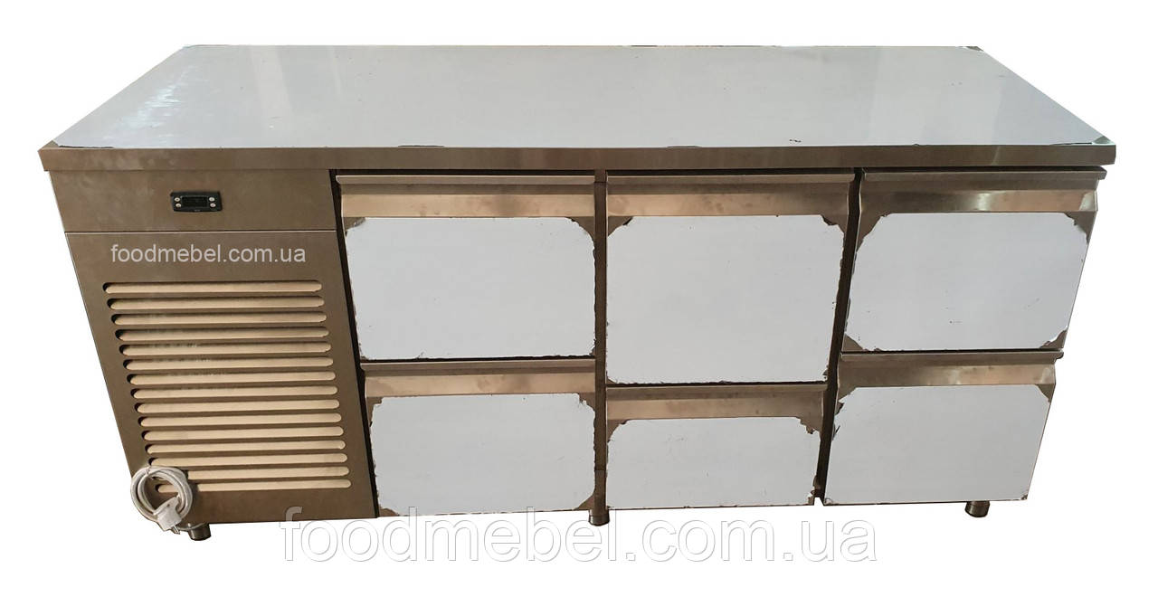 Холодний стіл 2000x700х850 6 висувних ящиків, фото 1